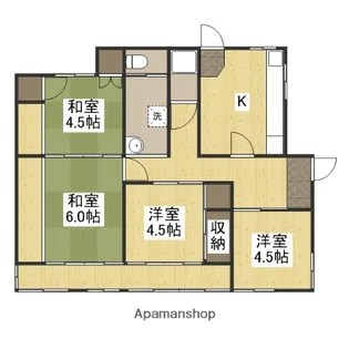 岡山県岡山市東区西大寺射越【一戸建】の間取り
