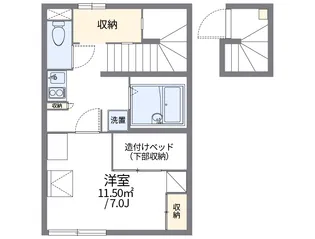 レオパレスロッソ【2階】の間取り