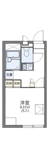 レオパレスリバーサイド竹田【2階】の間取り