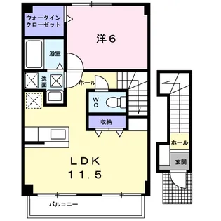 グレンツェントB【2階】の間取り
