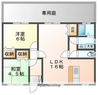 岡山県岡山市北区津寺【一戸建】の間取り
