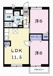 サニースポットB【1階】の間取り