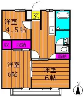 パナハイツYOU【205号室号室】の間取り