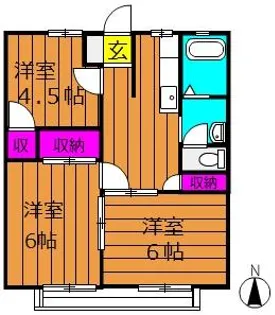 パナハイツYOU【201号室号室】の間取り