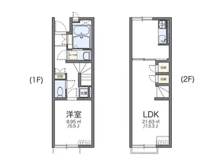 レオネクスト倉富【1階】の間取り