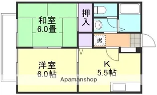 サンライフ中島Ⅱ B棟【2階】の間取り