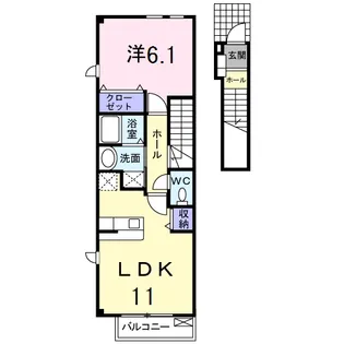 エンジェル A【2階】の間取り