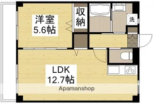 アルファガーデン大元【5階】の間取り