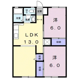 ホワイトメゾン東新町【1階】の間取り