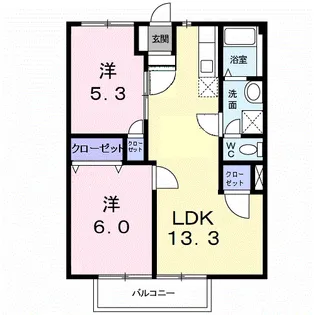 ニューシティ大島【2階】の間取り