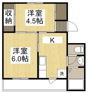 ヴィラナリー国ケ原2号棟【403号室】の間取り