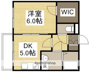 中屋マンション【1階】の間取り