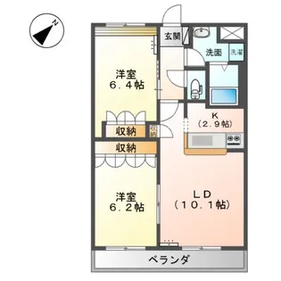ハピネス ガーデン【1階】の間取り