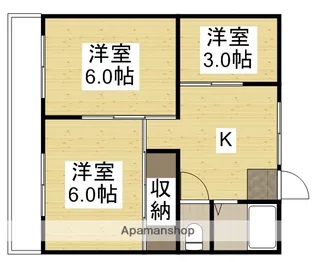 旭コーポ B棟【21号室】の間取り