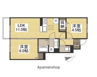 ガーデンシティ【102号室】の間取り