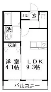 シャルール【2階】の間取り