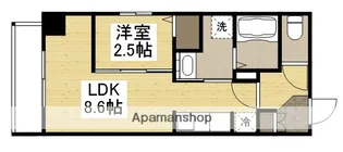 月光 千日前【7階】の間取り