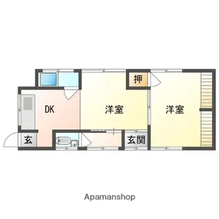 岡山県岡山市北区三野本町【一戸建】の間取り