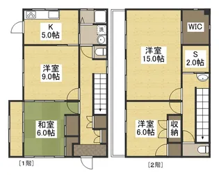 岡山県岡山市北区津島本町【一戸建】の間取り