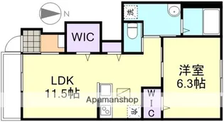 アンジュアジュール【1階】の間取り