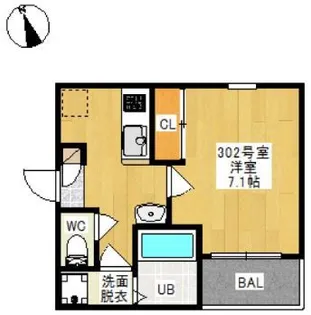 REGALEST 十日市(レガリスト トウカイチ)【302号室号室】の間取り