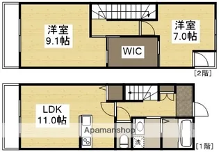 LUNA BASE【202号室】の間取り