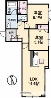 La peinture【1階】の間取り