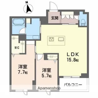 グランキューブ中井【3階】の間取り