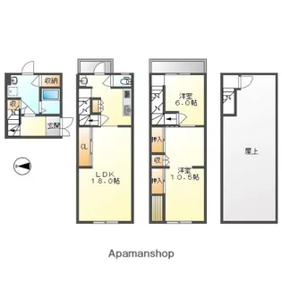 京橋町ビル(6−22)【1階】の間取り
