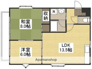 ナイトーメゾン【202号室】の間取り