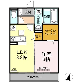 イヴェール【1階】の間取り