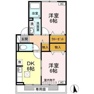 パークサイド堀南 E棟【1階】の間取り