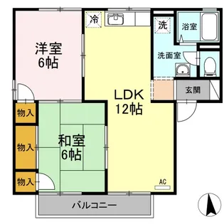グリーンハイツ A棟【2階】の間取り