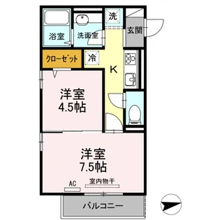 ベイ ブランシェ白楽町【2階】の間取り