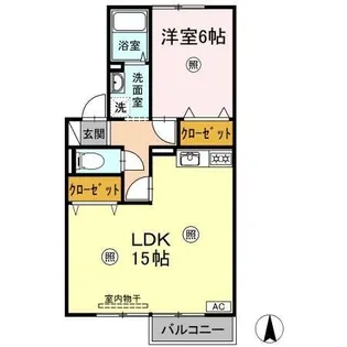 エステート21 B棟【2階】の間取り