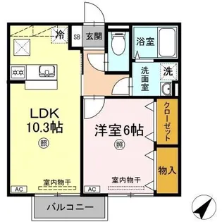 プレミール B棟【1階】の間取り