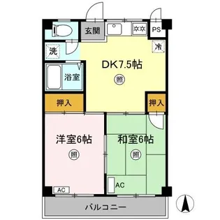えきまえマンション【1階】の間取り