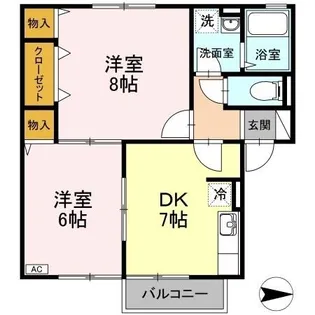 サンセール植田【2階】の間取り