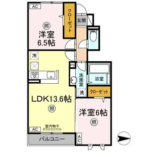 カーサ・フィオーレ中庄【1階】の間取り