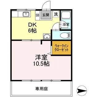 コーポ母恩【102号室】の間取り