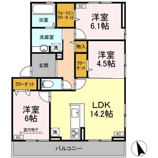 フェリシタス【3階】の間取り