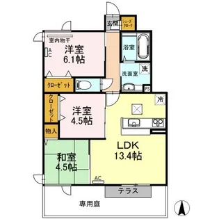 グランド オーシャン A棟【1階】の間取り