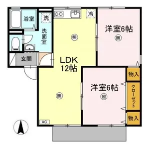 プレジール白楽 A棟【1階】の間取り