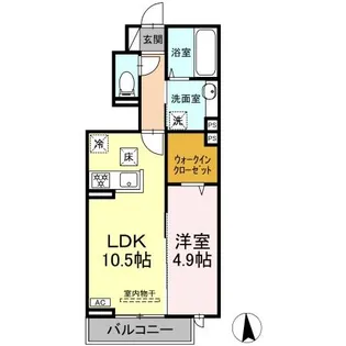 フォルビート【1階】の間取り