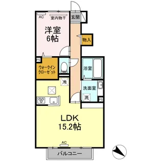 ザルツブルグ中林【1階】の間取り