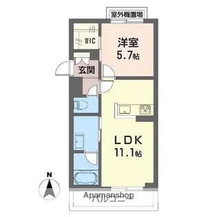 シャーメゾン ノーススクエア【2階】の間取り