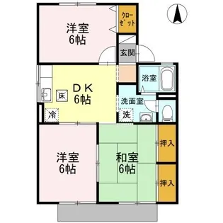 フォンティーヌ C棟【1階】の間取り