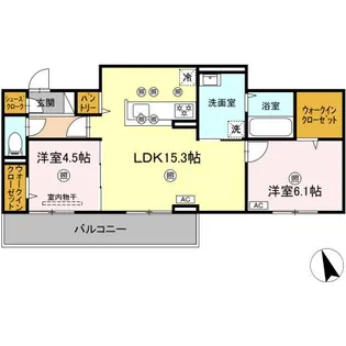 トリシア田中【3階】の間取り