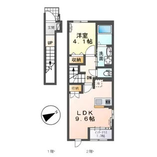メイグリーン【2階】の間取り