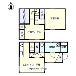 岡山県岡山市東区益野町【一戸建】の間取り